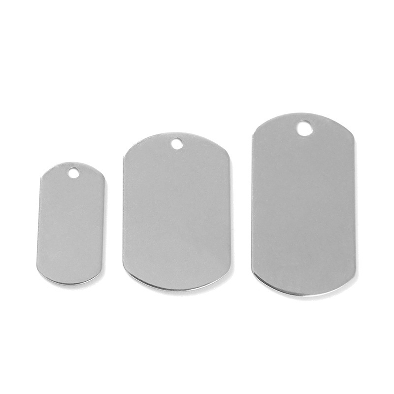Cross-Border Hot-Selling New Popular Stainless Steel Titanium Steel Military Plate DIY Jewelry Accessories Pendant Laser Engraving Blank Military Plate Cross-Border Hot-Selling New Popular Stainless Steel Titanium Steel Military Plate DIY Jewelry Accessories Pendant Laser Engraving Blank Military Plate