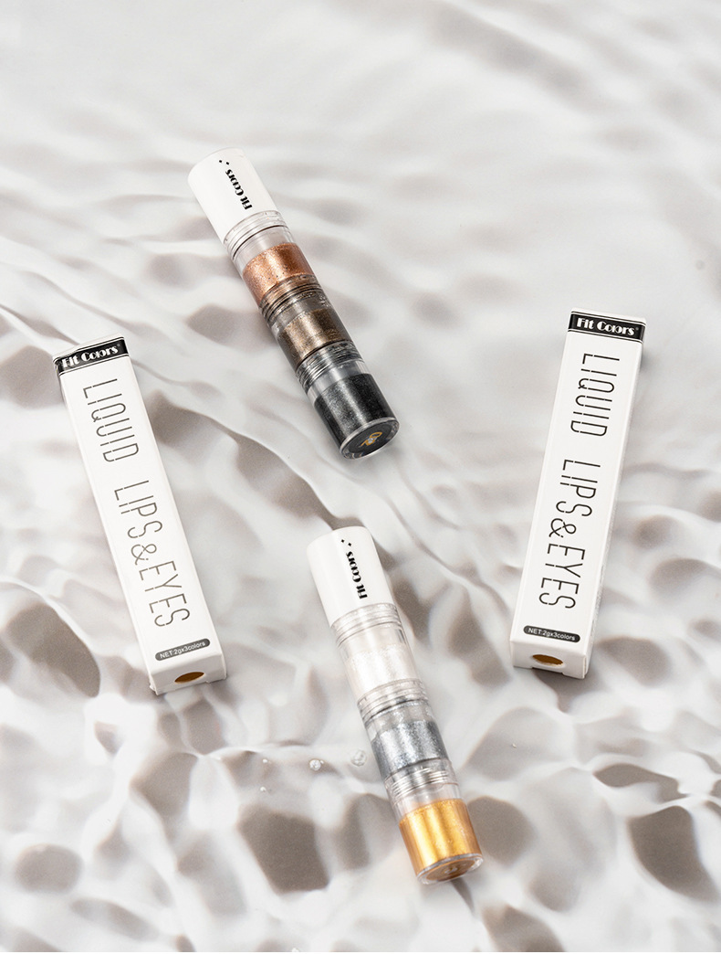 Cross-border bestseller Fit Colors3: Smoky Eye Water, Eyeshadow Diamond Liquid, Pearlescent Fine Sparkling Eyeshadow Liquid, Lip Gloss undefined