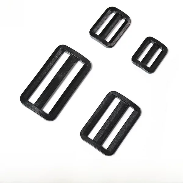 Black Plastic Day Buckle Three Buckle Spot Bag Buckle Plastic Buckle Ribbon Adjustable Buckle Buckle Square Buckle
