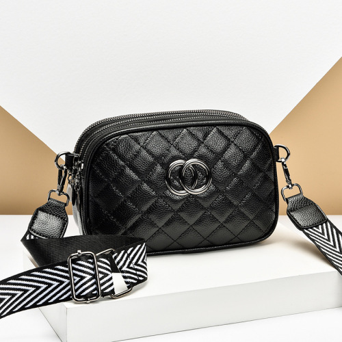 Crossbody bag women's bag  spring new style small fragrant fashion women's shoulder bag three-layer practical soft leather small square bag