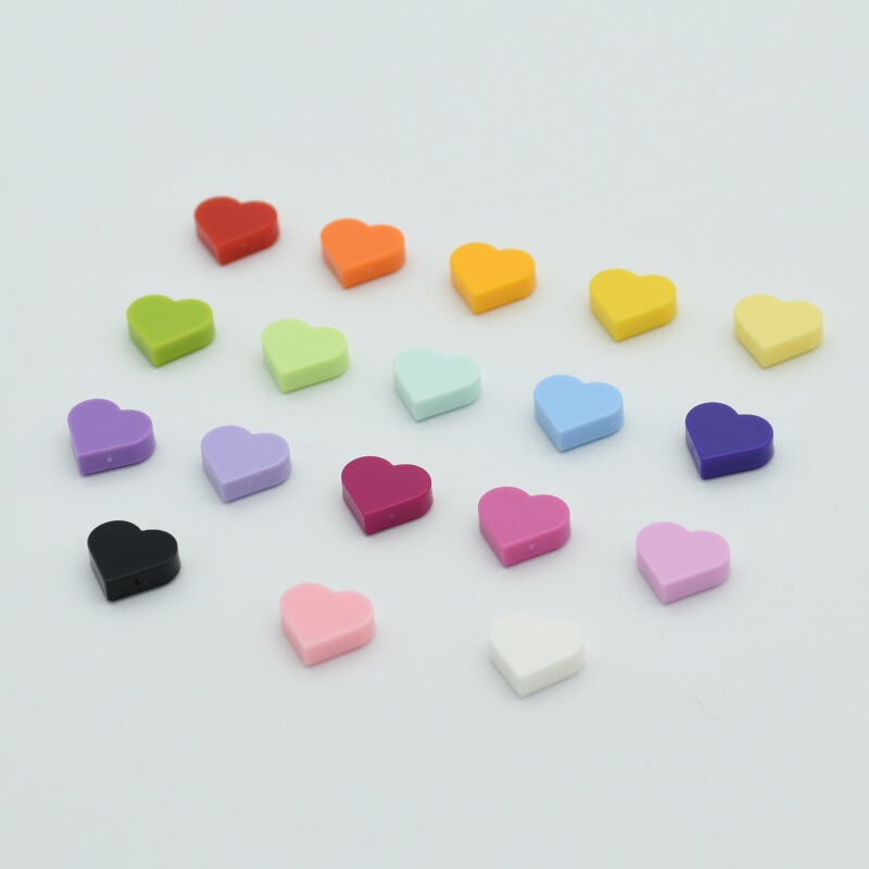 Heart-Shaped Building Blocks, Handmade Ball Fillers, Round Wholesale Compatible Small Particles 39739, Smooth Surface Moc Accessories, Educational