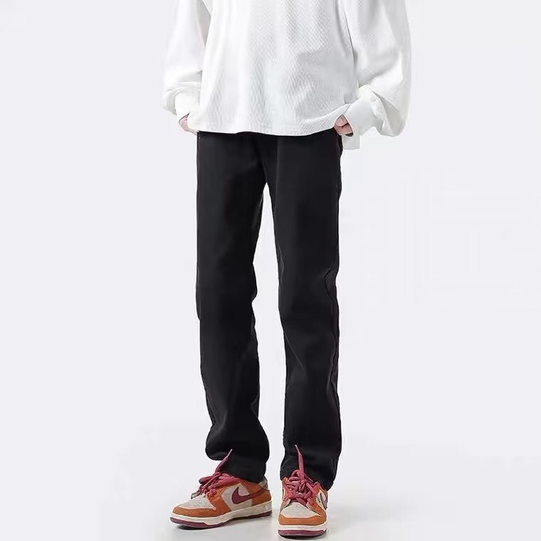 [Exclusive for Members] Spring and Autumn High Street Loose Black Straight-Leg Jeans for Men, Trendy Brand Casual Ac Jeans