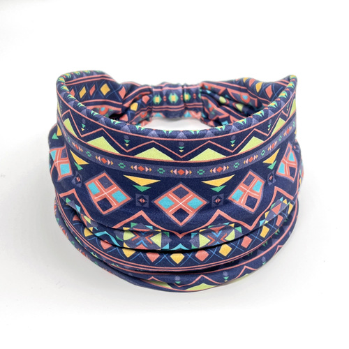 Bohemian Headscarf African Print Elastic Women's Sports Yoga Headband Wide Edge Headband Fashion Hair Accessory
