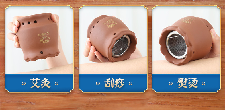 Fire Dragon Moxibustion Jar Huo Long Guan Portable Ceramic Warming Tool for Home Massage and Wellness key features