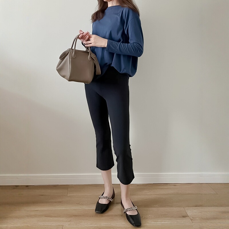 Spring and Summer New Women's Thin High-Waisted Slimming Cropped Flared Pants for Petite Figures, Stylish and Suitable for Commuting and Casual Wear