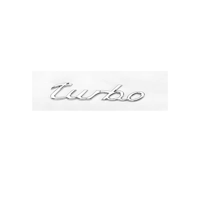 Taycan logo executive – Car logo - bright-silver-turbo