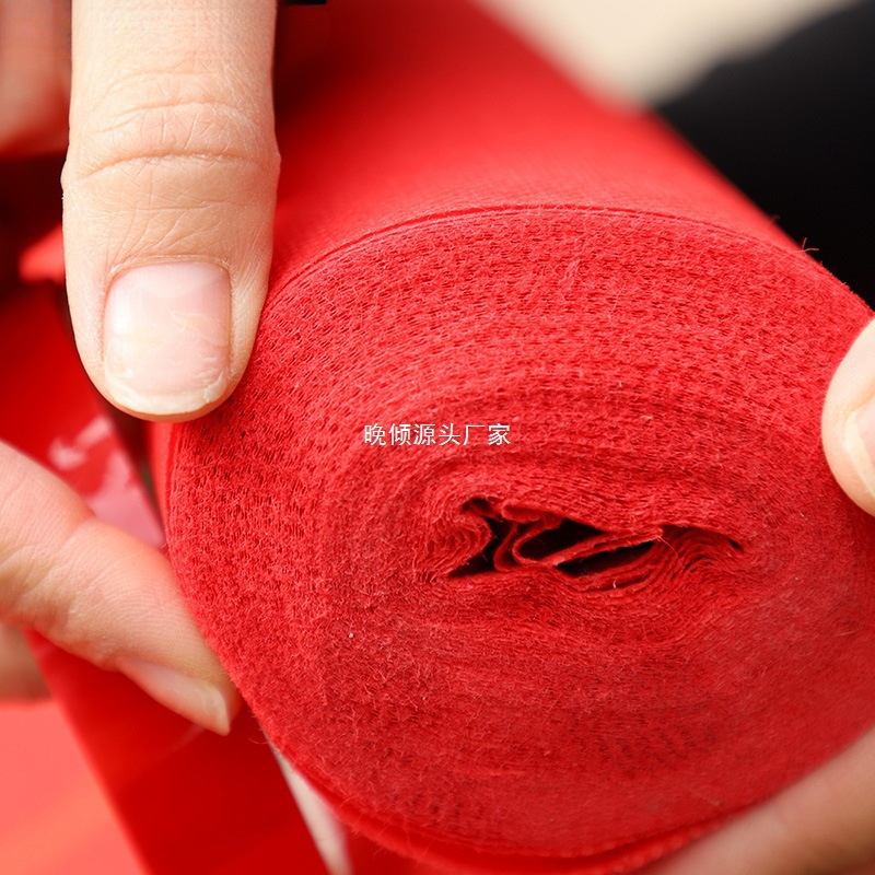 웨딩 레드카펫 일회용 웨딩 웨딩 레이아웃 해피워드 레드 대형 두꺼운 계단 거실 미끄럼방지