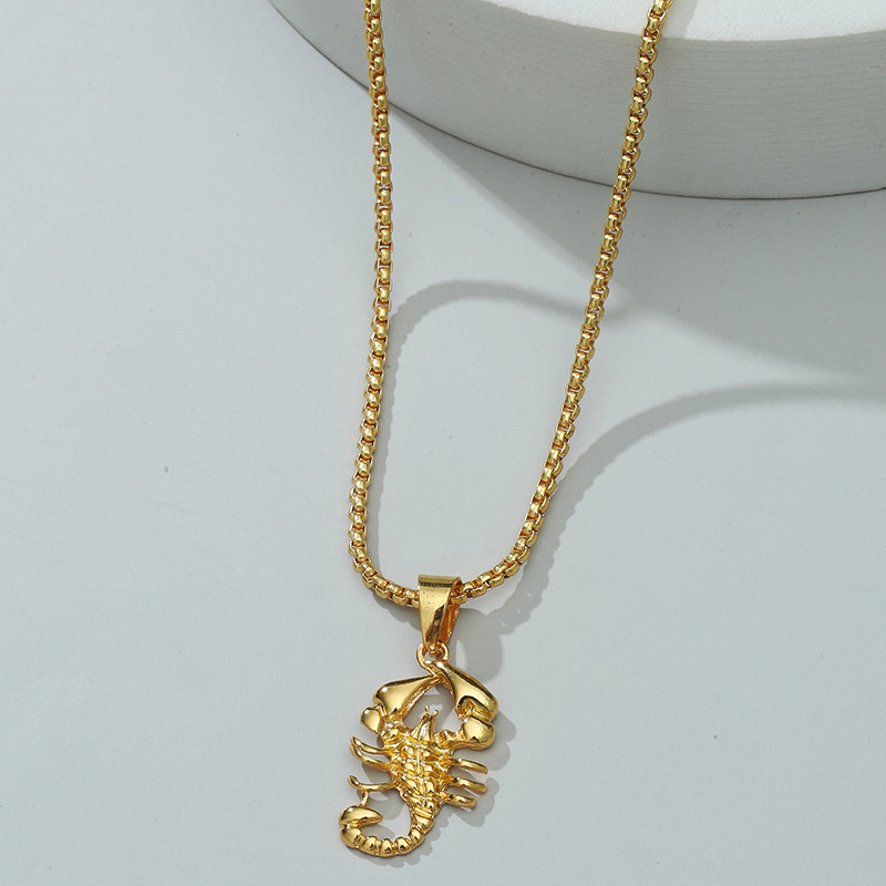 Hip Hop Scorpion Pendant Titanium Steel Necklace Men's Jewelry Wholesale display picture 4