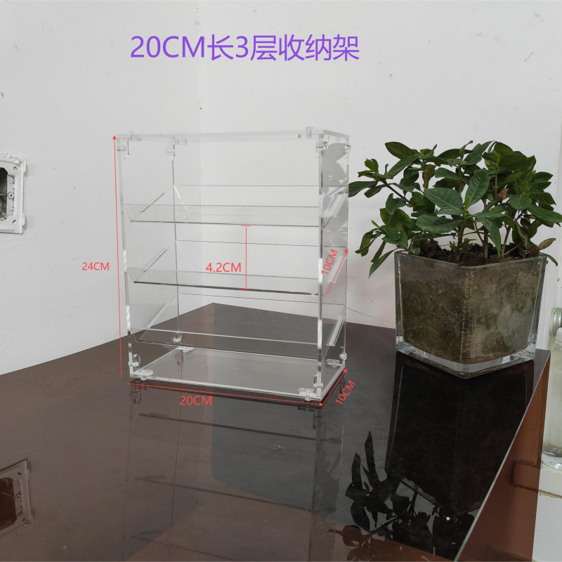 亚克力化妆品眼影粉饼口红唇釉香水气垫指甲油大容量展示收纳盒架|undefined