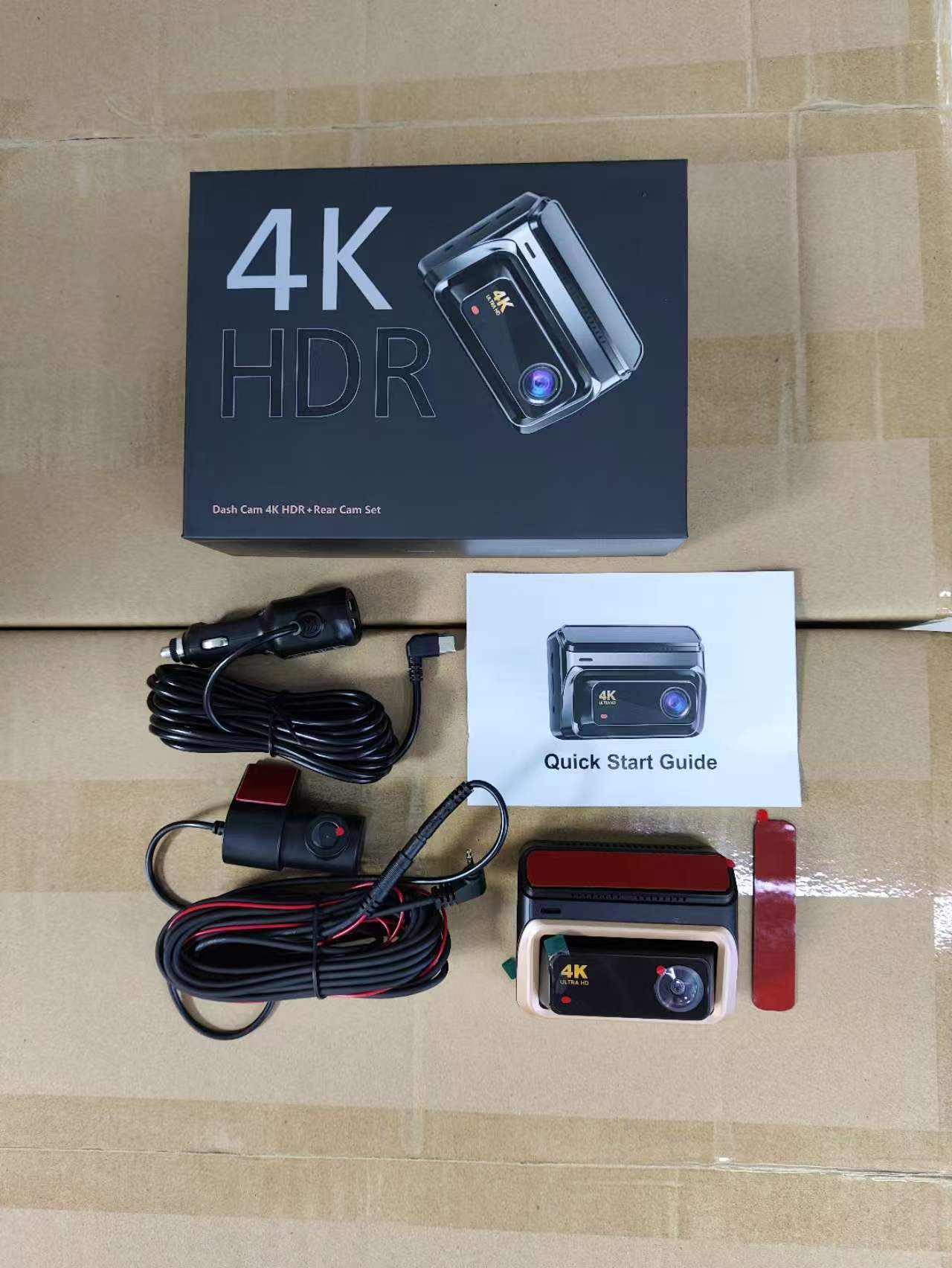 V64 Cross-Border 4K+1080P Front and Rear Lens High-Definition Night Vision Dash Cam