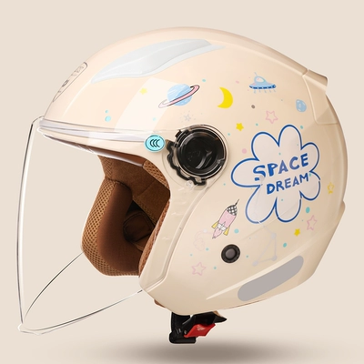 men's four seasons universal helmet | Motosiklet dəbilqələri - one-size-fits-all-upgraded-class-a-3c-khaki-white-spacehd-abrasion-resistant-mirror