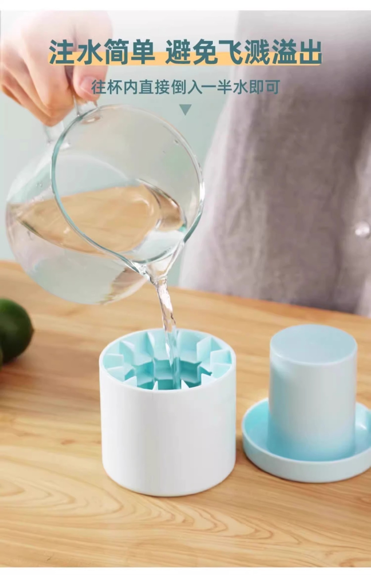 Silikon Buz Kalıbı Buz Küpü Kalıbı Kolay Çıkarma Silindir Buz Kalıbı Mini Buz Kovası Buz Kutusu Saklama Kutusu