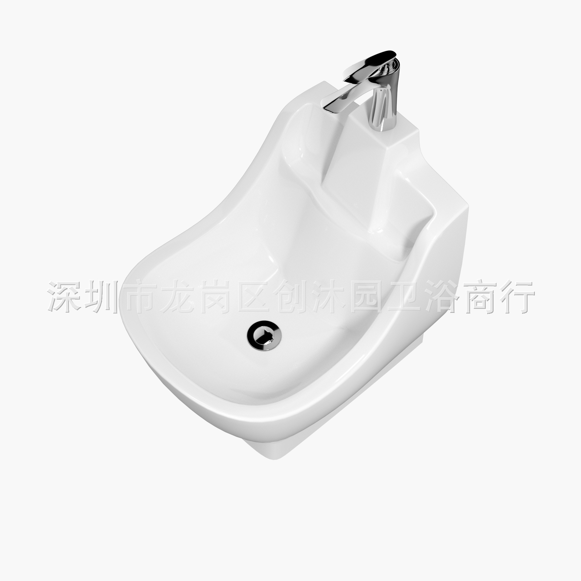 lavabo cerámico multifuncional para lavarse las manos, lavarse la cara y lavarse los pies, lavabo limpio pequeño conveniente para los ancianos