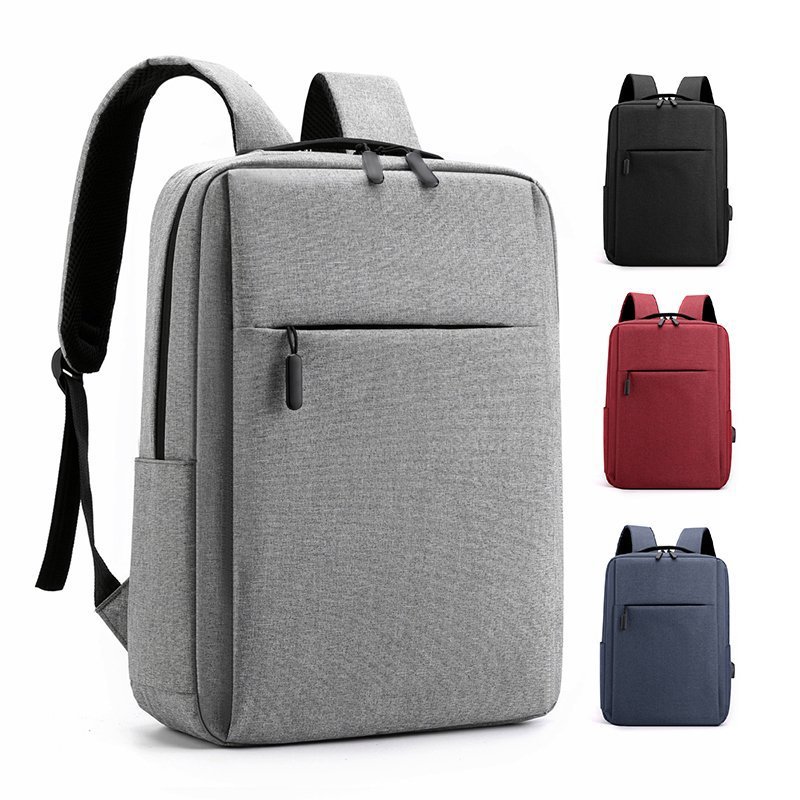 Mochila de negocios, bolso para hombre, bolso para computadora portátil, bolso de hombro de gran capacidad con logotipo de impresión informal de viaje simple al por mayor
