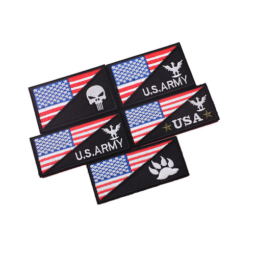 Cross-border supply strip US Navy flag embroidered Velcro foreign trade platform outdoor tactical bag cloth patch