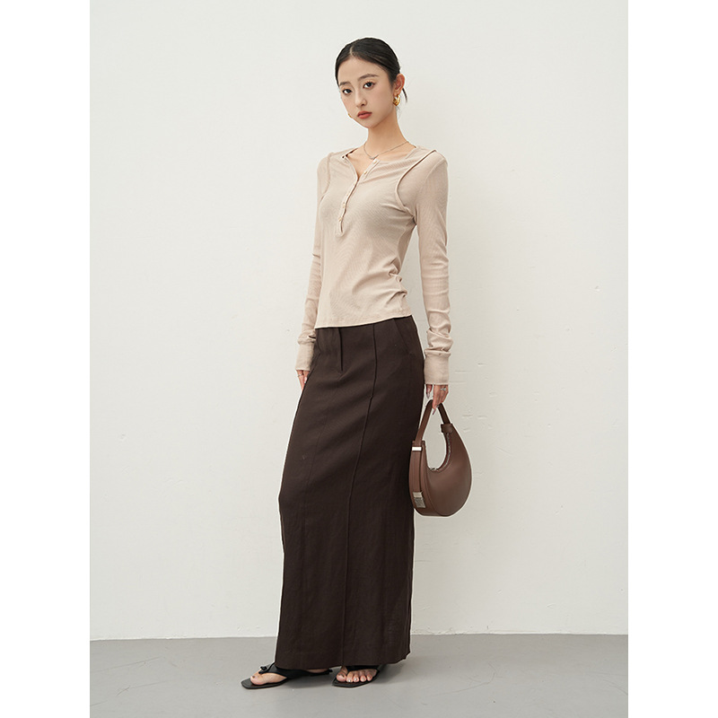 DTWO Summer genuine design elegant skirt