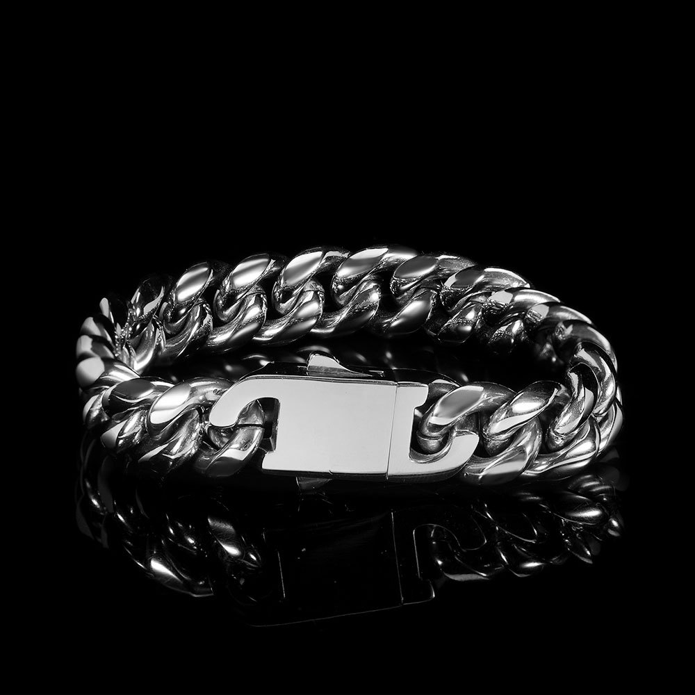 Stainless Steel Material Hip-Hop Geometric Stainless Steel Plating Men'S Bracelets