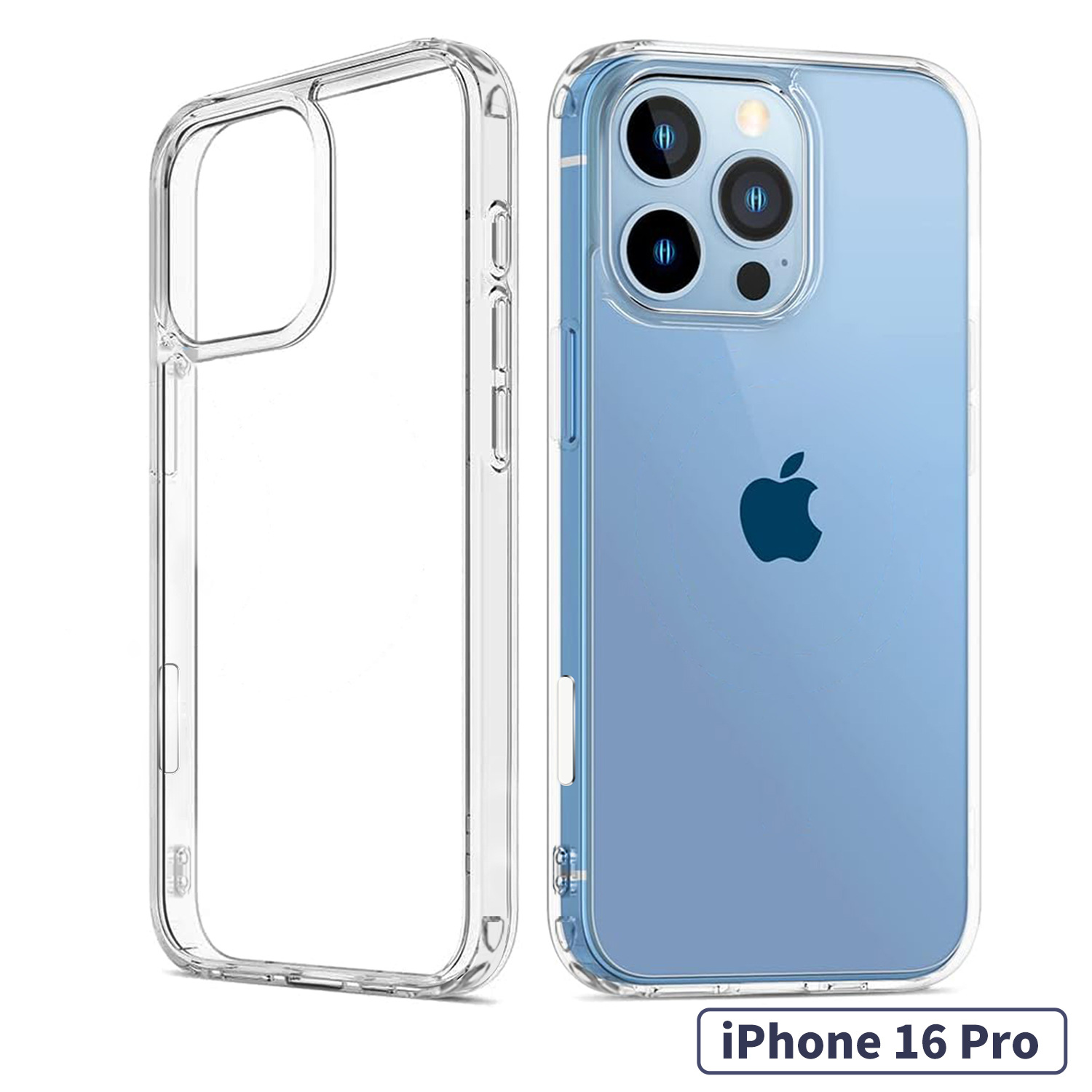 Aplicable iPhone16Pro funda magnética transparente para teléfono móvil TPU PC acrílico Apple 16 funda dura a prueba de caídas nuevo