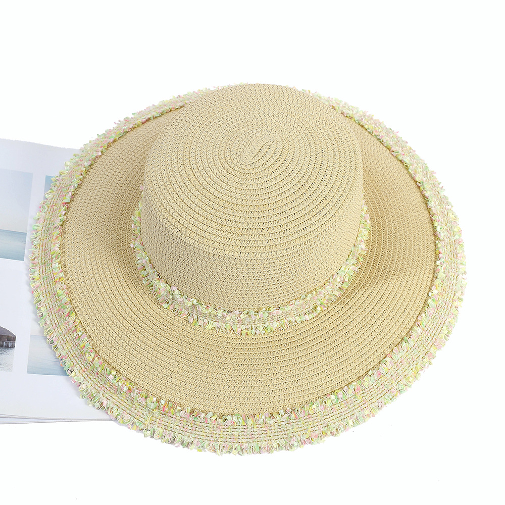 Sombrero de Sol de verano femenino sombrero de sol ocio playa viaje elegante protección solar sombrero de ala grande cubierta de playa cara
