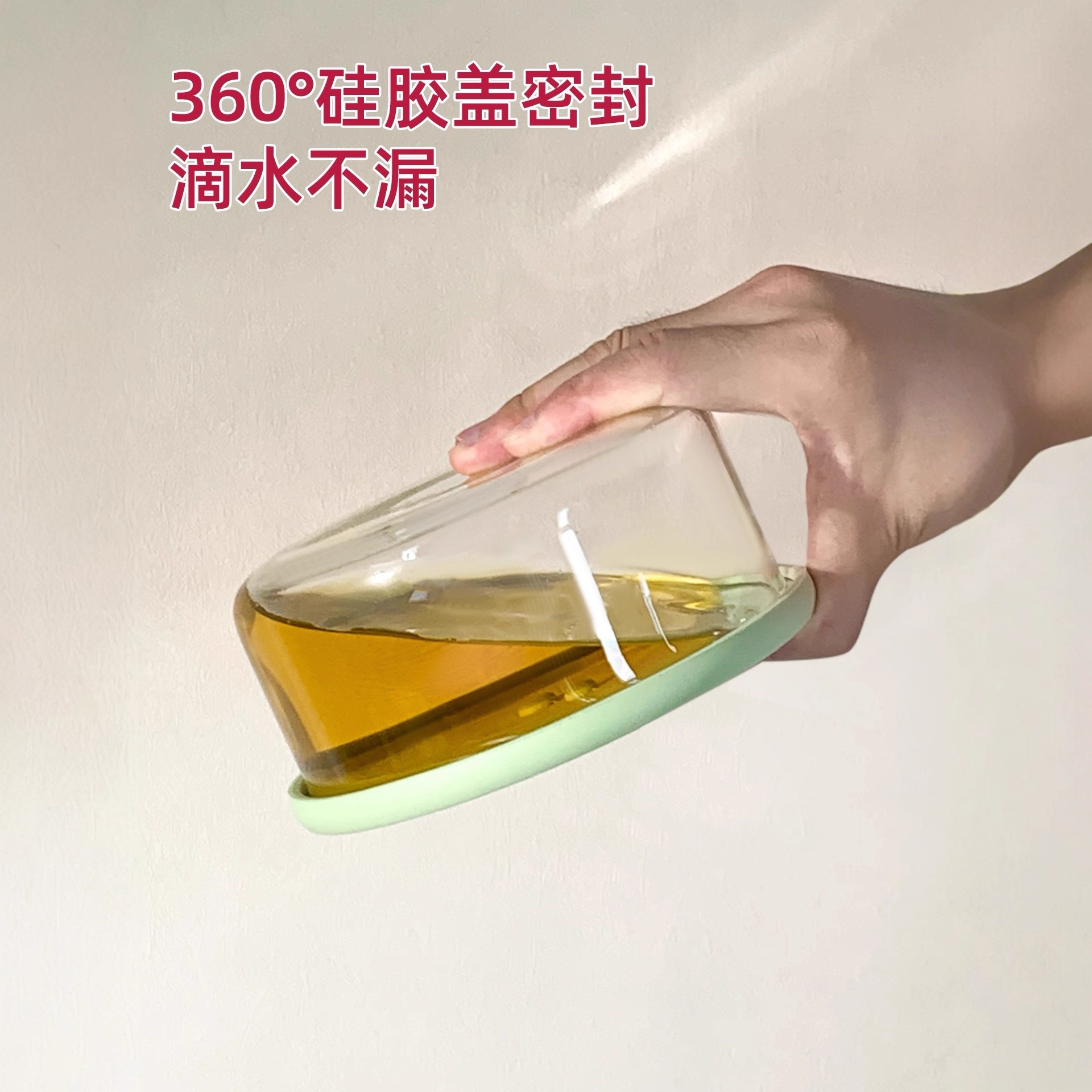 Caja de almuerzo de vidrio de alta capacidad de borosilicona con calentamiento por microondas para tazón de frutas y cajas de almuerzo de alimentos