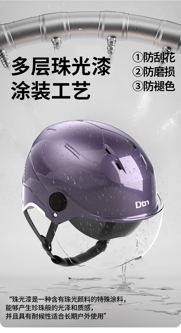 3C Certified Electric Vehicle Helmet, Summer Sun Protection and Anti-Fall, Unisex Electric Motorcycle Riding Double-Mirror Safety Helmet