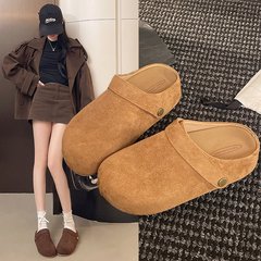 厚底勃肯拖鞋女2025秋冬新款外穿复古拖鞋小个子休闲一脚蹬女拖鞋