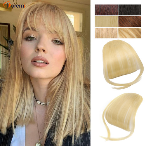 Air bangs with sideburns bangs wig bangs double sideburns full bangs wig piece natural hair replacement to cover the hairline