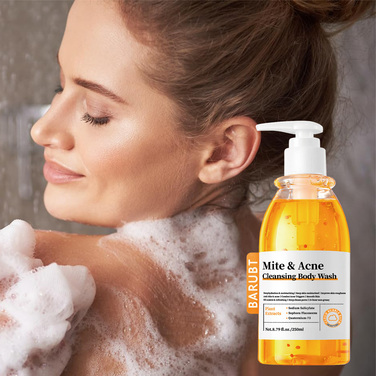 TK Cross-Border Cleaning Bath Gel suave, limpia y humecta profundamente para nutrir los músculos suaves.