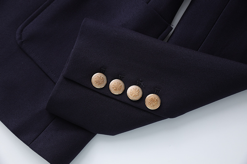 Blazer donna slim fit blu navy ricamato giacca formale ufficio_voghion.com