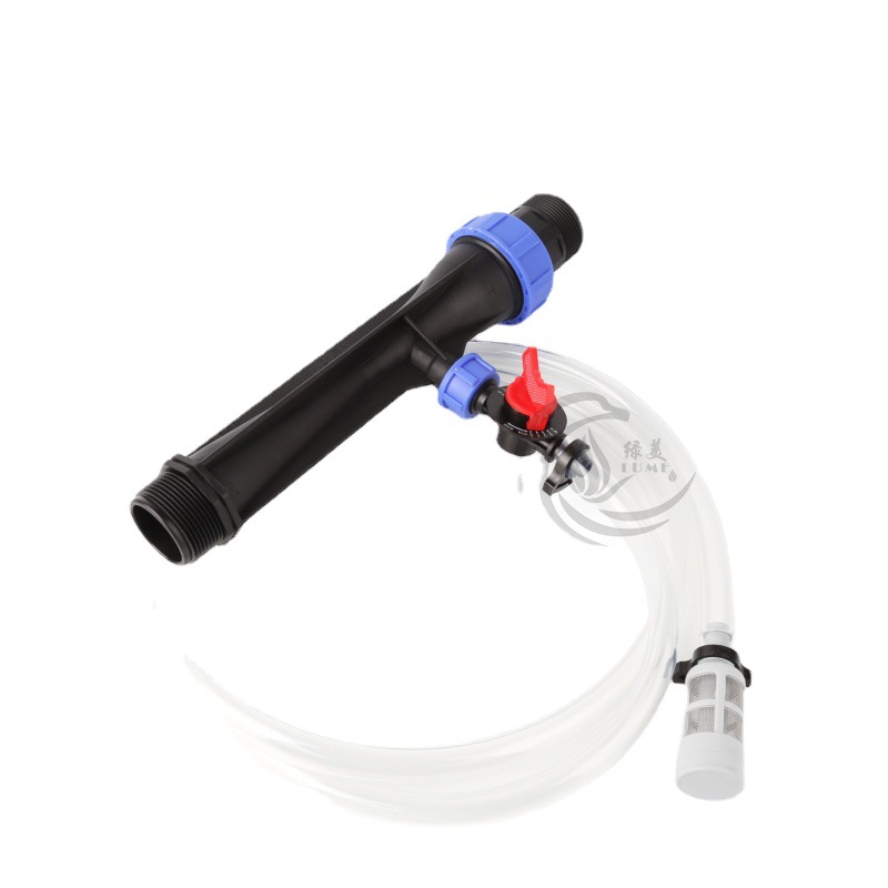 Inyector de Fertilizante Venturi 1.5 Pulgadas / 50 con Tubo de Succión para Riego por Goteo