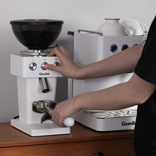Gramley CRM9015A Commercial Coffee Grinder, Stainless Steel Electric Home Espresso Cross-Border Quantitative Grinding Machine
