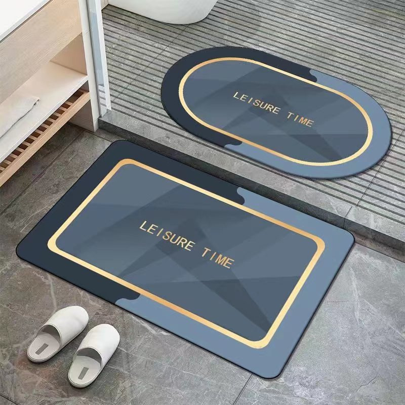 Alfombra de suelo transfronteriza alfombra de suelo antideslizante de baño de color sólido alfombra de barro suave de diatomita simple cocina alfombra de suelo de baño