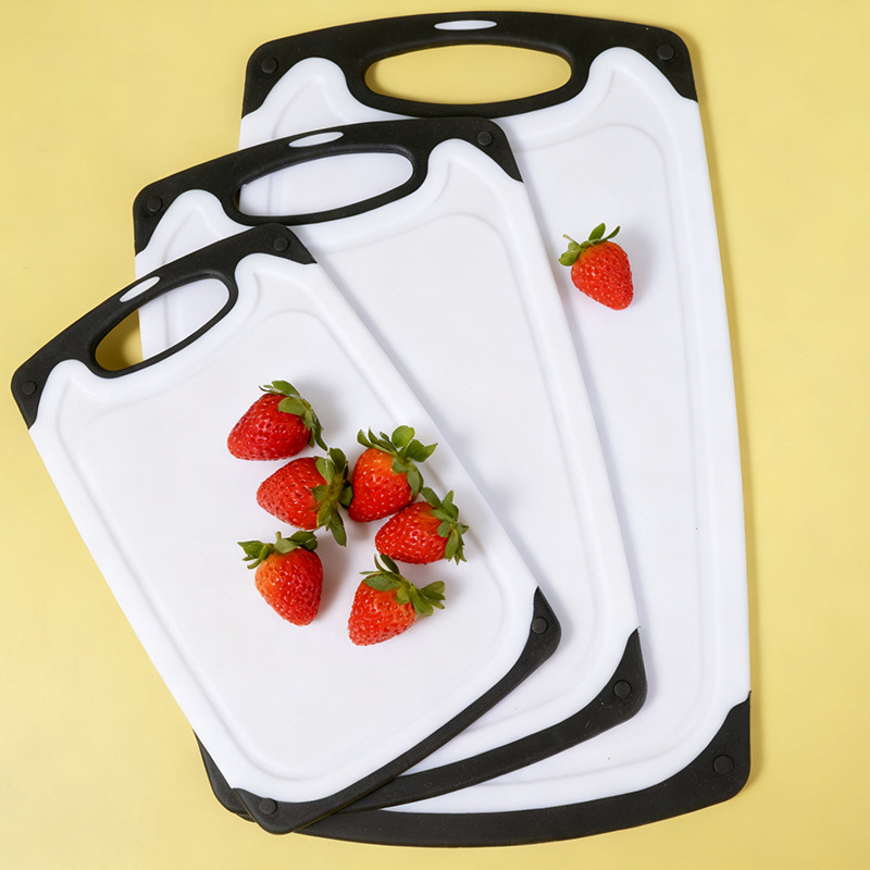 Placa de cocina de paja de trigo de doble cara pp, placa de verduras crudas y cocinadas, frutas cortadas, verduras, plástico antideslizante, placa de verduras domésticas