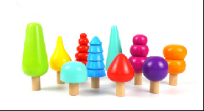 Bloques de construcción de arco iris para niños de madera juguetes bebé color cognición educación infantil altura apilamiento 3-10 años Juguetes