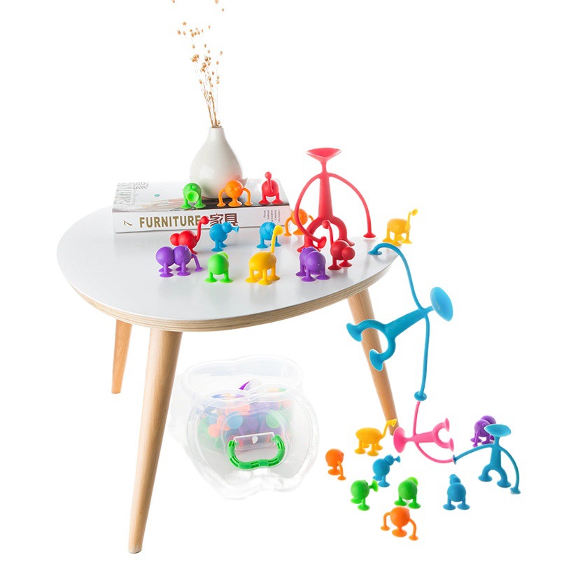 Venta caliente transfronteriza variedad succión pegajoso juguetes educativos para niños creativo montaje lechón dardos bloques de construcción suave