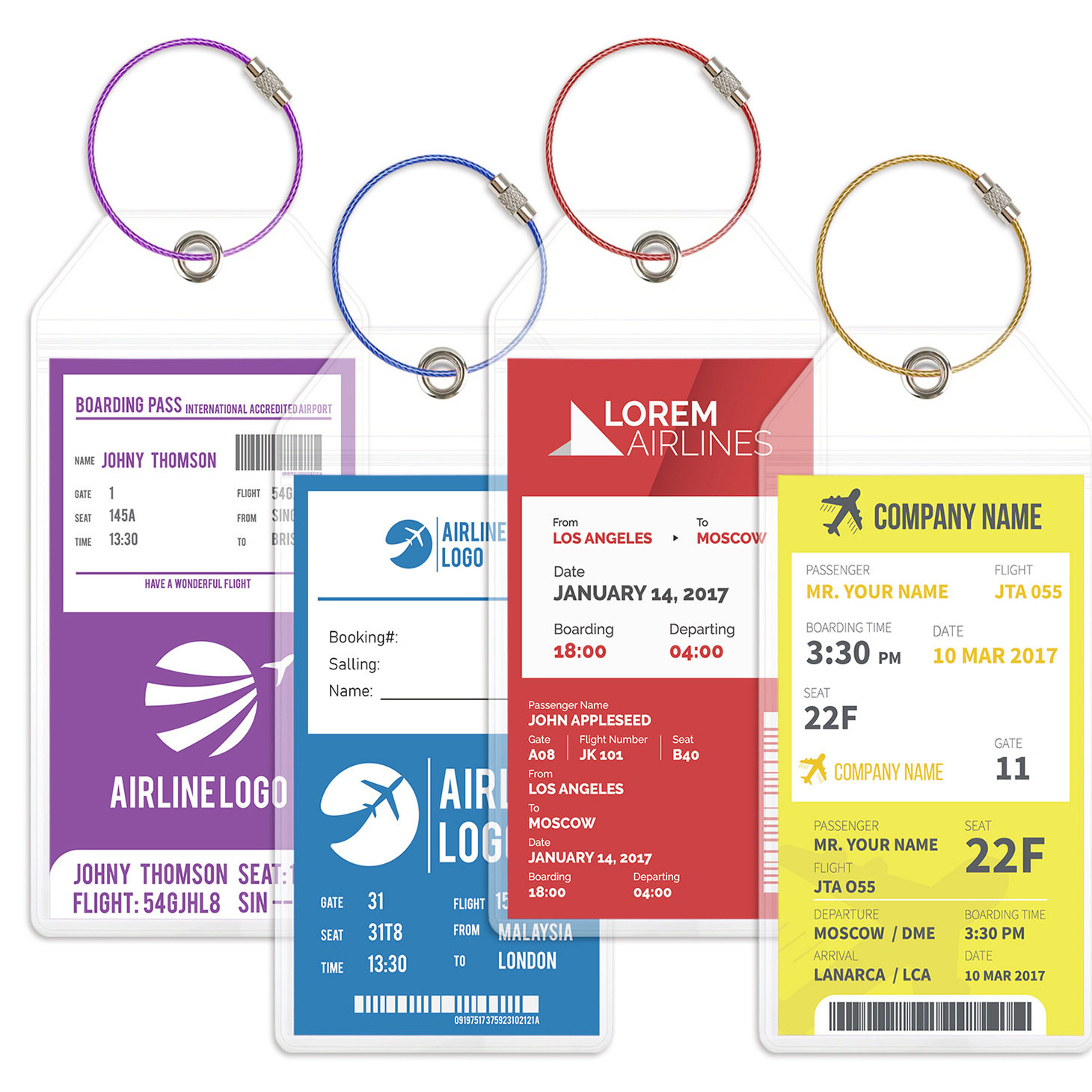 Pvc Boarding Luggage Tag Bag Travel Suitcase Checked Anti-Loss Tag Bag Portable Pendant Tag