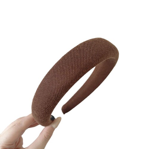 Warm sponge high skull headband women's face wash headband Korean Internet celebrity milk coffee color hair bundle pressure hairpin headwear autumn and winter
