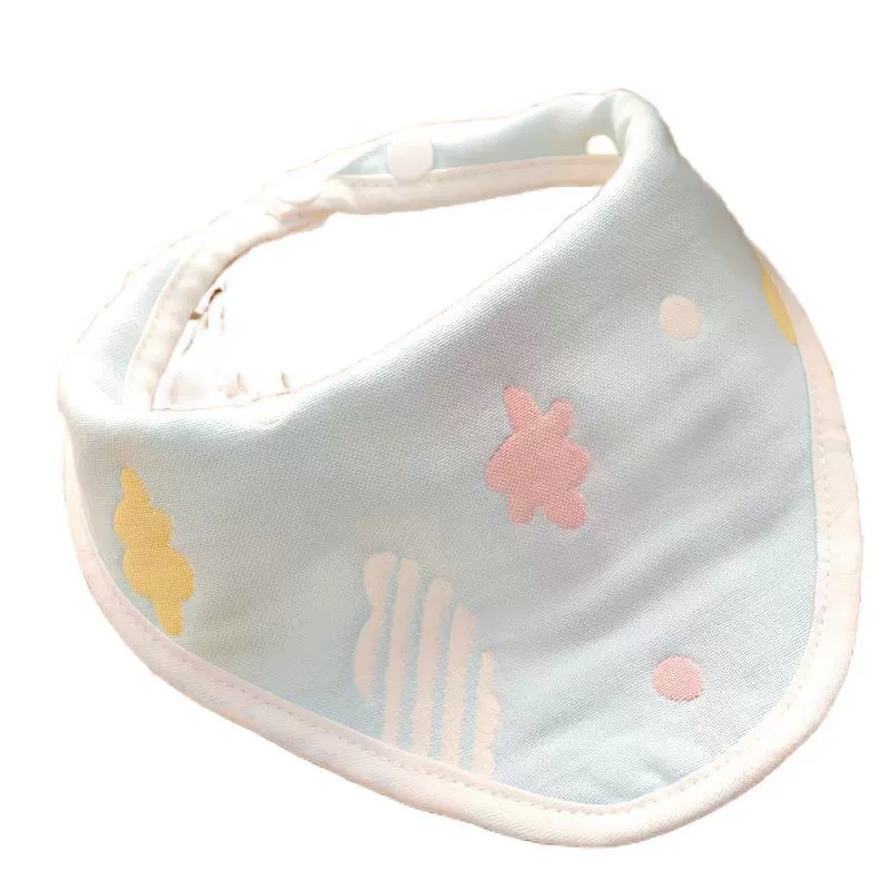 Children's cartoon eating bib, cotton towel for new born, double-layer scarf