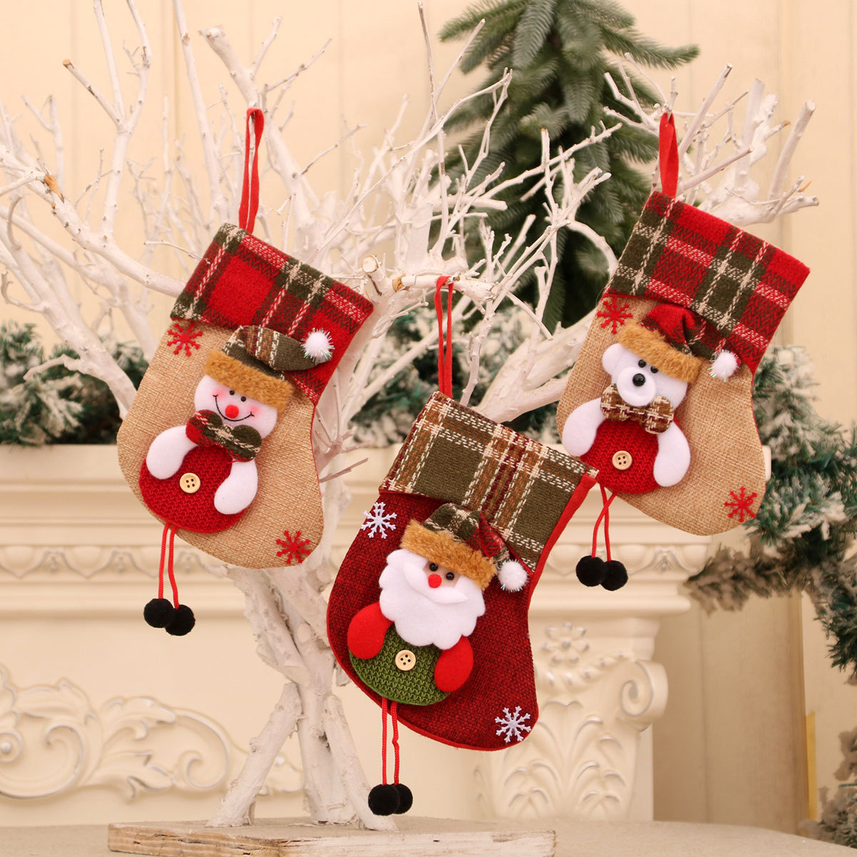 Decoraciones de Navidad calcetines de Navidad calcetines de Navidad bolsas de regalo colgantes bolsas de regalo colgantes calcetines image 5