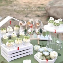 新款白色甜品台木质展示架白金甜品台森系订婚茶歇展示架蛋糕架