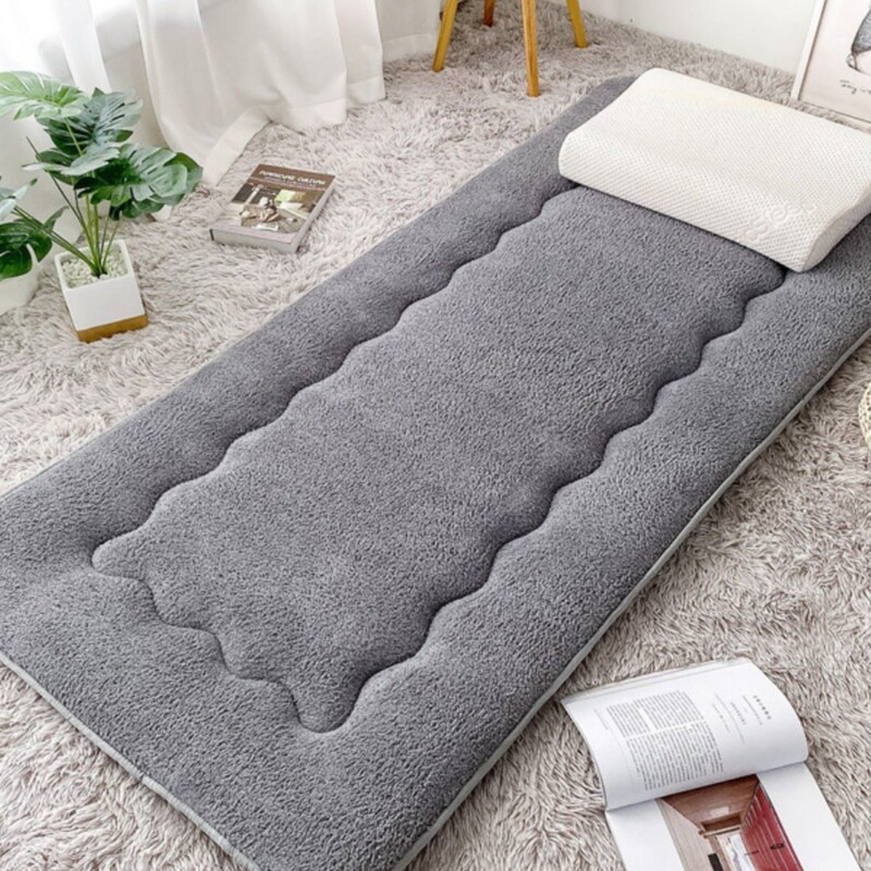 Thickened Warm Lamb Wool Mattress for Winter, Suitable for Single and Double Beds, Children's Beds, Dormitory Bunk Beds, Tatami, Foldable and Can Be Used as a Floor Mat