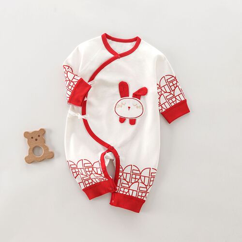 Baby jumpsuit type a pure cotton baby spring clothes full month clothes four seasons style bag newborn baby clothes