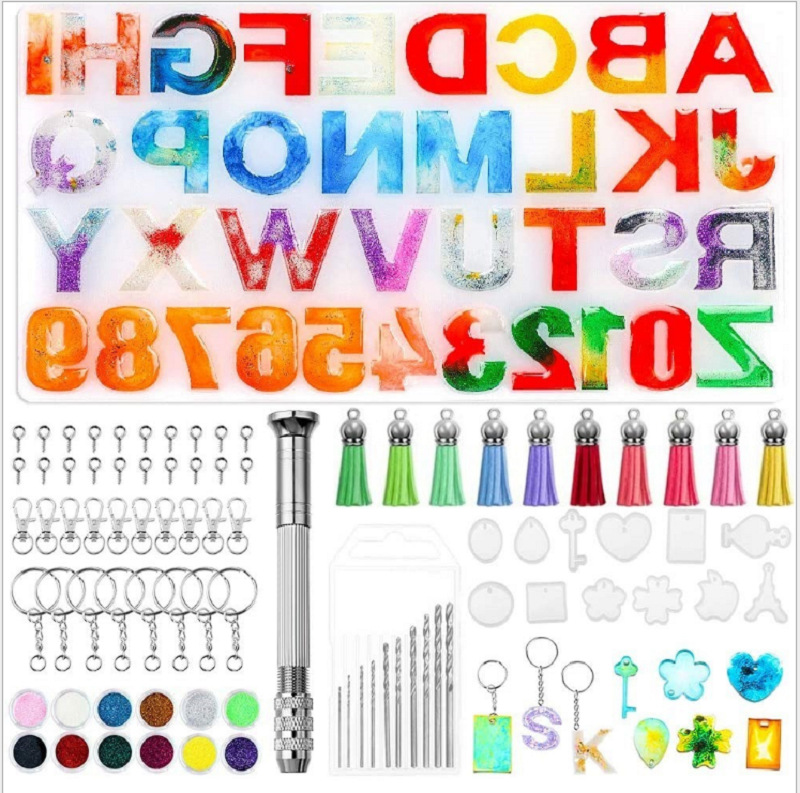 Silicone pendant with letters with tassels