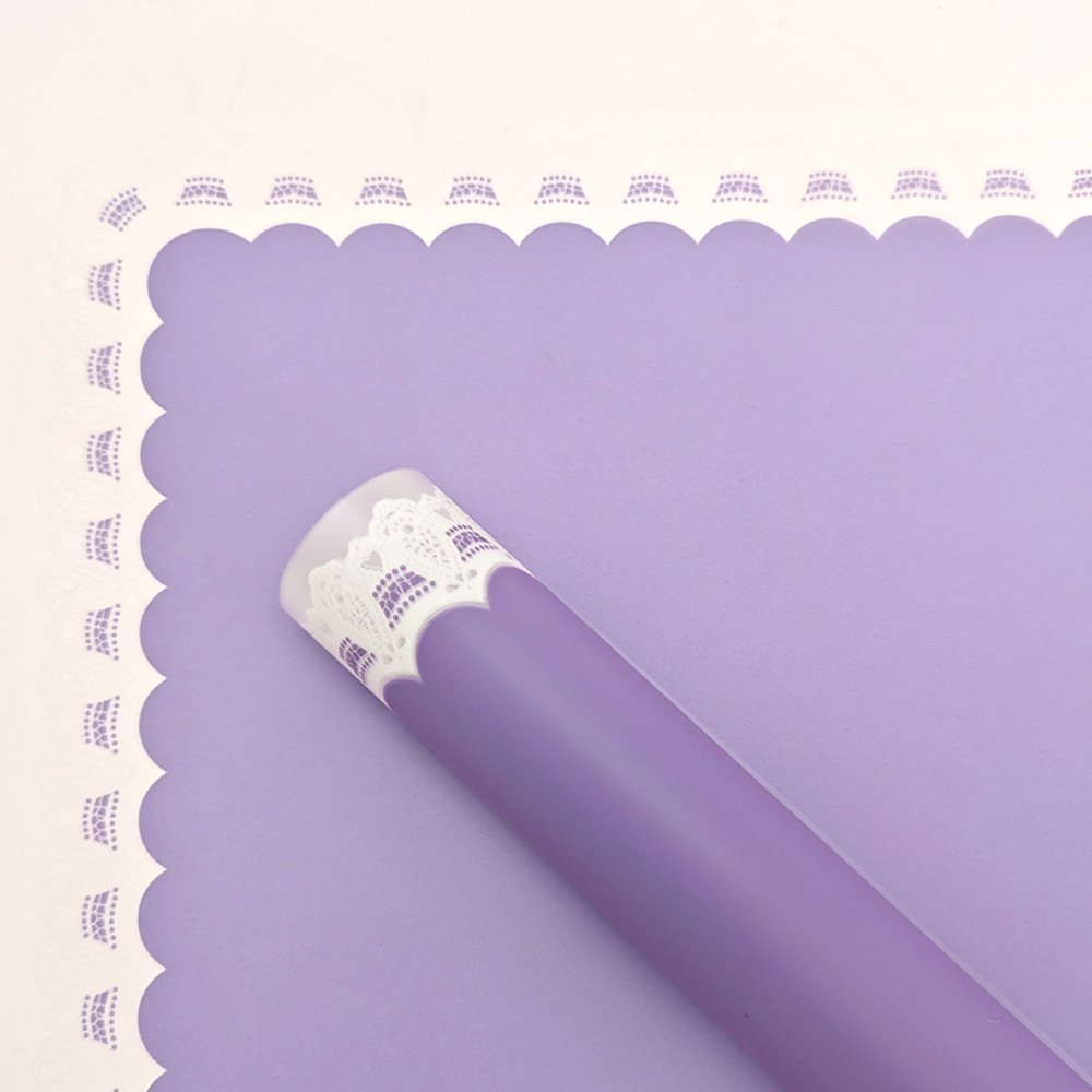 레이스 테두리 한국 번들 종이 [라일락 퍼플]; 20 장/팩