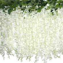 亚马逊热卖批发仿真紫藤花条婚庆装饰假花藤条仿真豆花条紫藤花