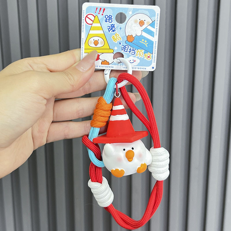 Super Heng original barricada ganso resina muñeca llavero colgante accesorios colgante bolso colgante bolso de estudiante