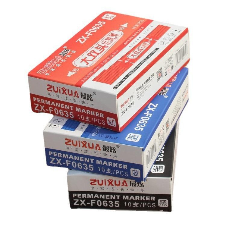 ZUIXUAN grande de doble cabeza grasa logística marcado pluma micrófono marcador pluma Qike cartel pluma papelería al por mayor