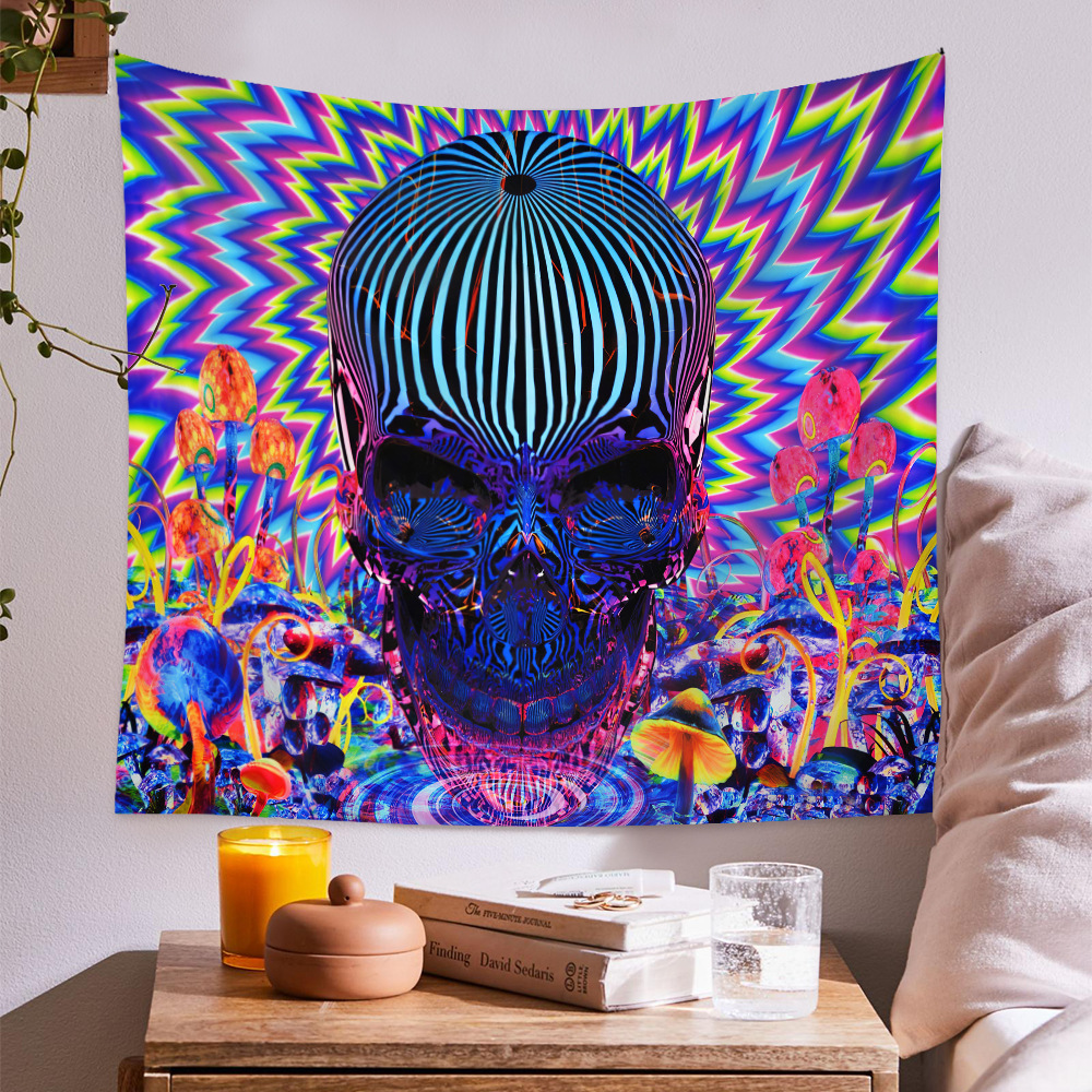 Tapestry Tarot Card Tapestry Psychedelic Tapestry Background Cloth Skull Tapestry Customization display picture 5