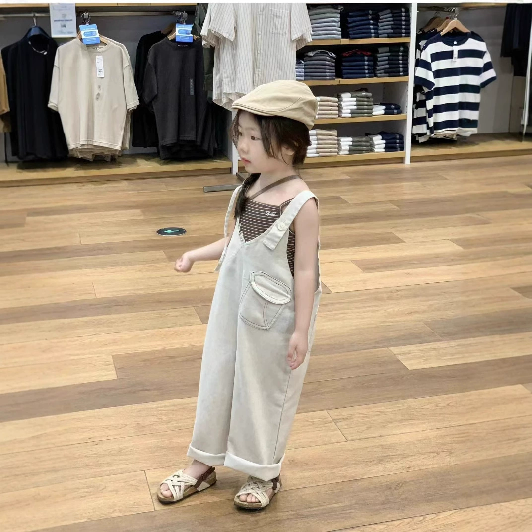 Асимметричный женский комбинезон без рукавов, стиль Кореи, детская одежда, утягивающий эффект, свободный крой