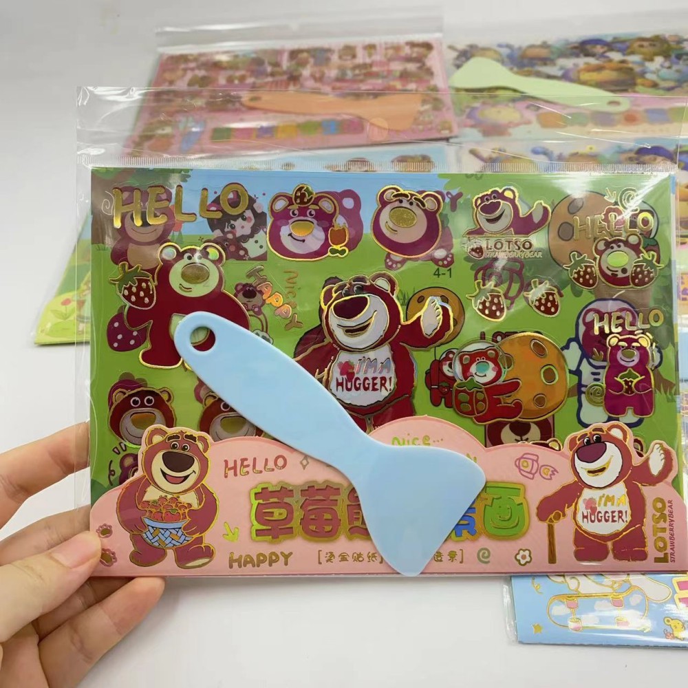 Nuevo paquete de material de dibujos animados traje de paisaje DIY pegatinas de tarjeta Goo pegatinas de dibujos animados juguetes lindos educativos 2 yuanes grandes almacenes